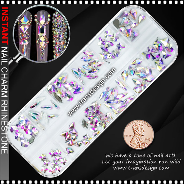 RHINESTONE CRYSTAL AB Assorted 12/Case #D