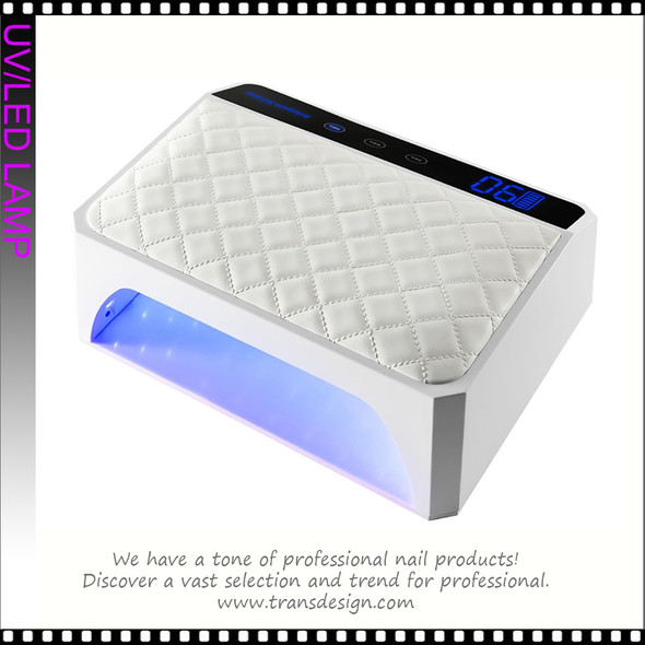  UV LED Nail Lamp Rechargeable with PU Hand Cushion Pillow 178W |  WHITE