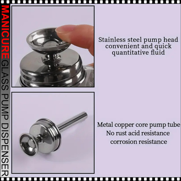 BOTTLE With Glass Pump Dispenser Bottle 180ml