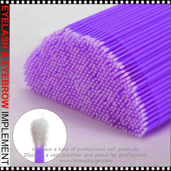 MAKEUP Disposable Micro Applicators Brush Purple 100/Pack *