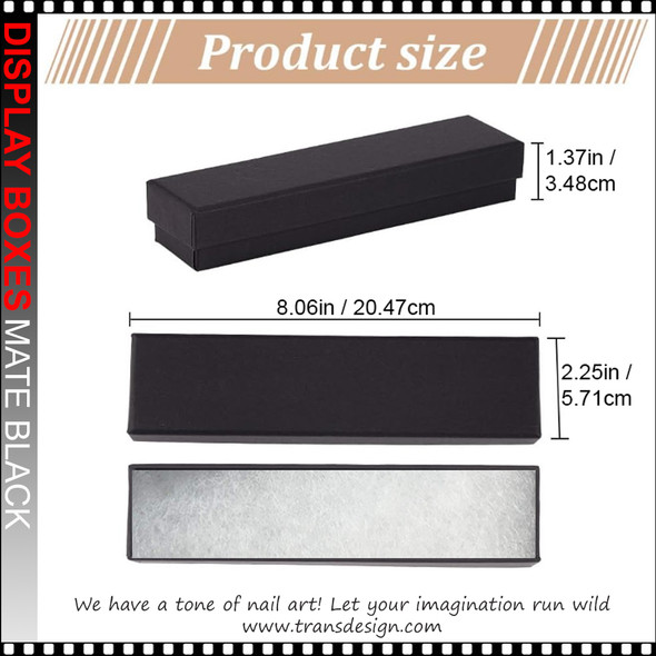 DISPLAY BOXES 8.06 x 2.25 x 1.37" Mate Black 5/Pack
