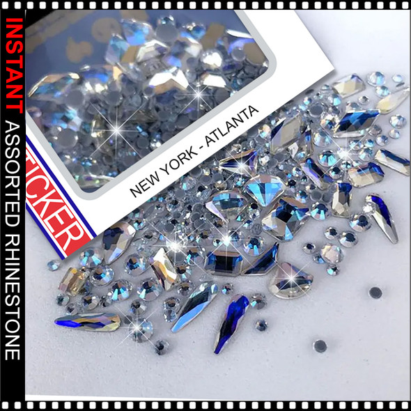 RHINESTONE CRYSTAL Blue Moonlight 150 Assorted Size *