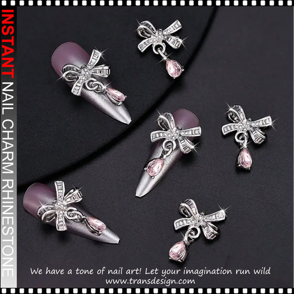 NAIL CHARM RHINESTONE Bowknot, Butterfly 6/Case