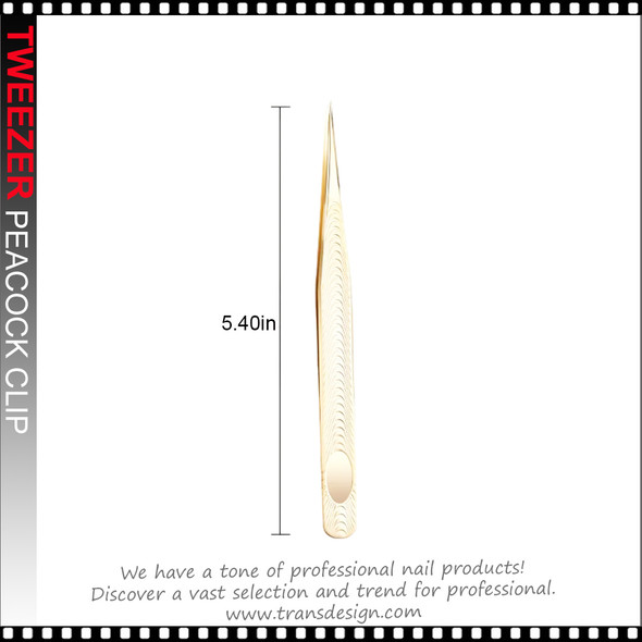 TWEEZER Gold Stainless Steel  Peacock Clip