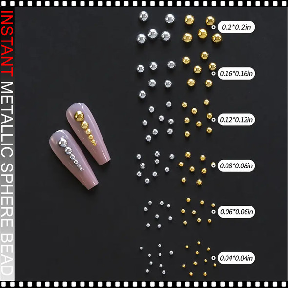 INSTANT Metallic Sphere Bead Mix Gold & Silver/Case