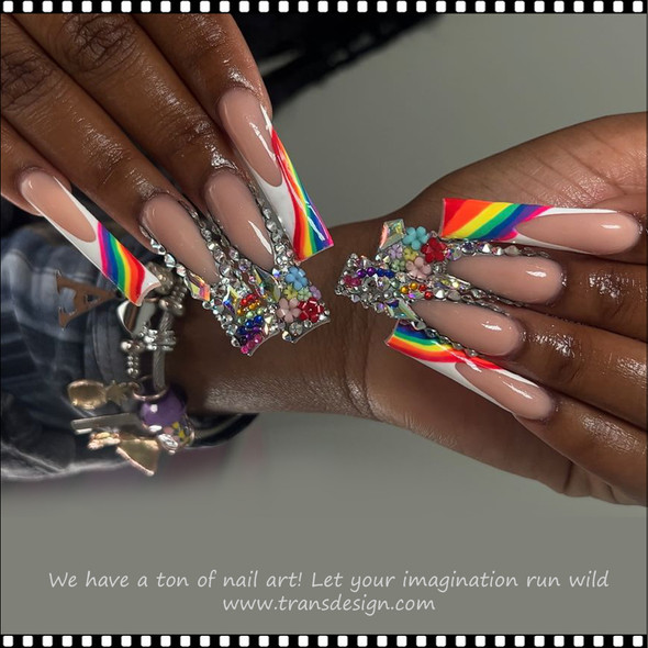 RHINESTONE Crystal Round, Rainbow, 6 Sizes 1440/Pack