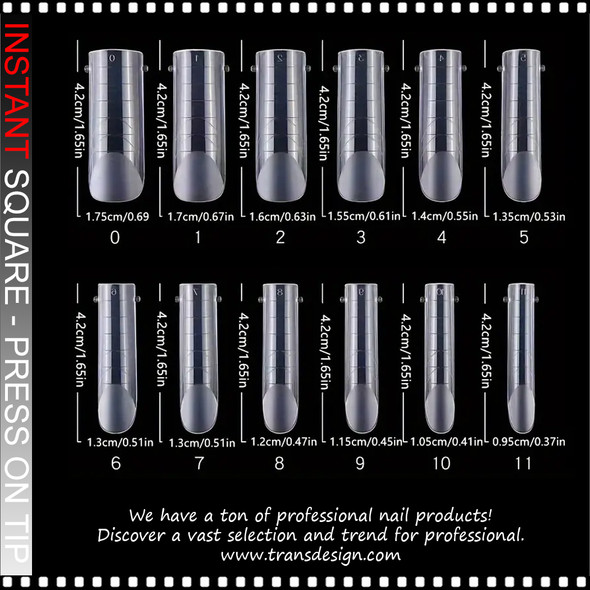 INSTANT POLYGEL FORM Straight, Square 120/Case *