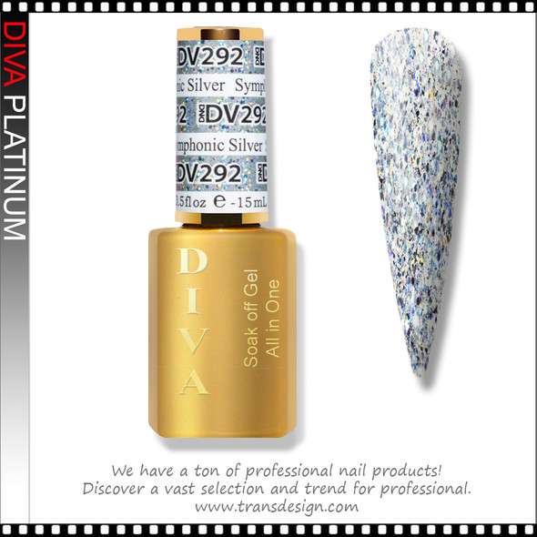 DIVA Gel Polish - #295 High Soclety Silver - TDI, Inc