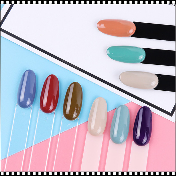 DND Nail Tips Swatch, Round Clear, 50/Pack