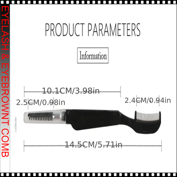 EYELASH and Eyebrow Comb Dual-Purpose, Black