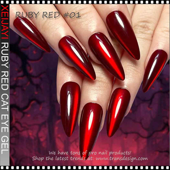 XEIJAYI SCEPTER BOTTLE CAT EYE  Ruby Red 01 #KG106-01