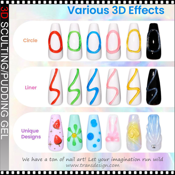 3D SCULPTURE, CANDY CARVING GEL #02 Milky White 10ml.