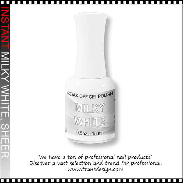 INSTANT Gel Polish Milky White 0.5oz.