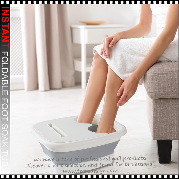 INSTANT Foldable Foot Soak Tub - White/Gray