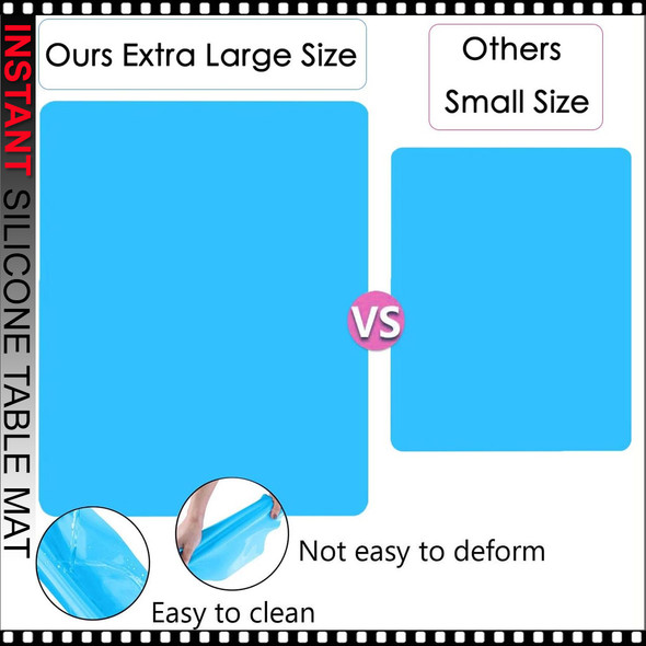 SILICONE Manicure Table Mat, Blue, Large  23.5/8" x 15.5" *