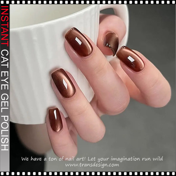 INSTANT CAT EYE GEL bronze holographic 0.5oz.