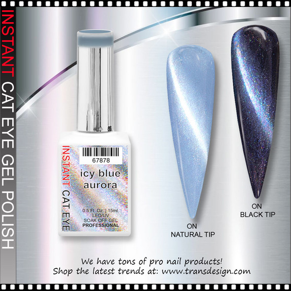 INSTANT CAT EYE GEL ice blue aurora 0.5oz.