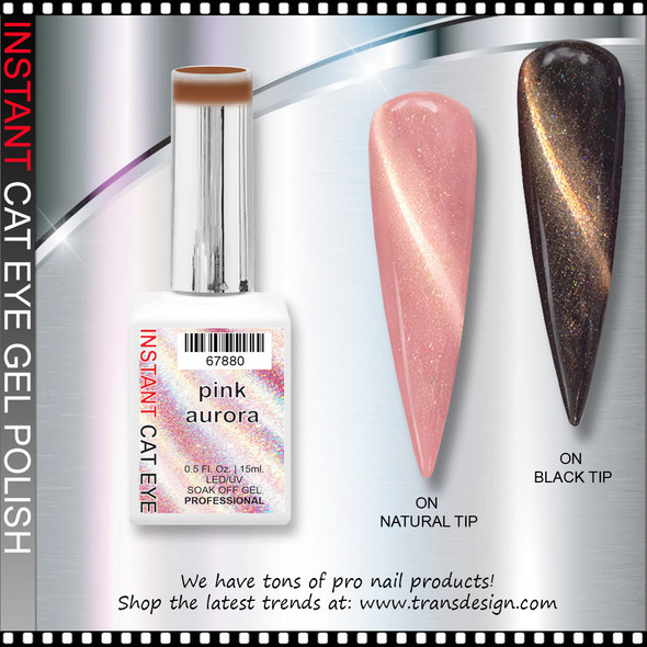 INSTANT CAT EYE GEL pink aurora 0.5oz.