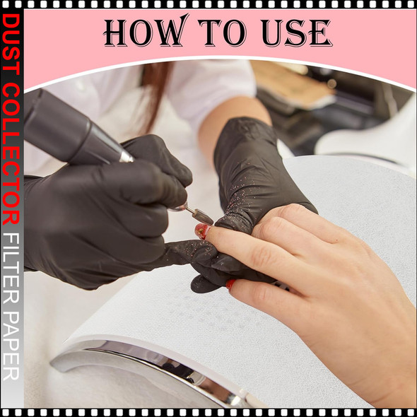 Nail Dust Collector Filter Paper White 100/Pack