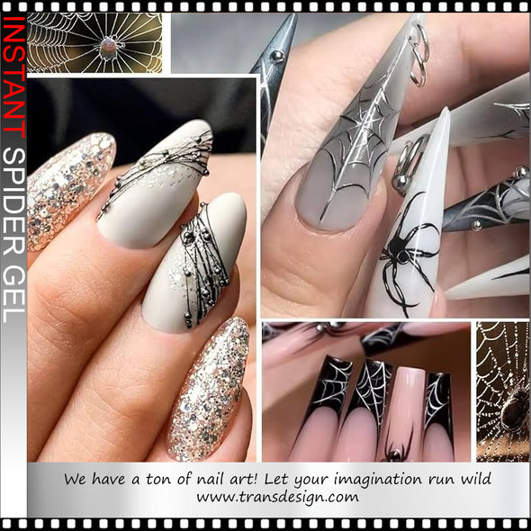 INSTANT LED/UV Spider Gel Chrome Silver 0.5oz.