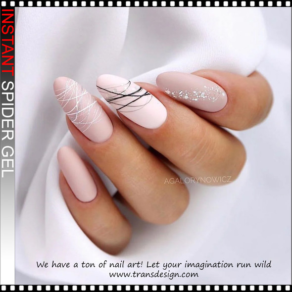 INSTANT LED/UV Spider Gel, White 0.5oz.