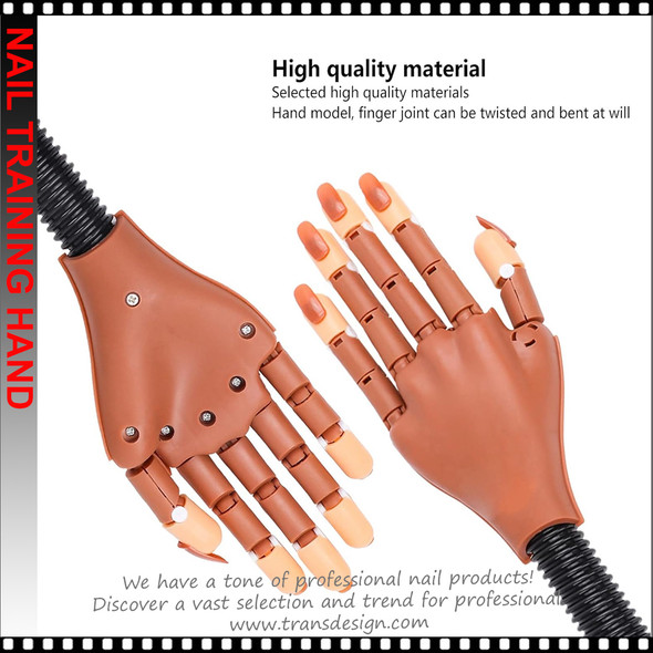 NAIL TRAINING HAND with 300 Nail Tips, File, Brush and Clipper