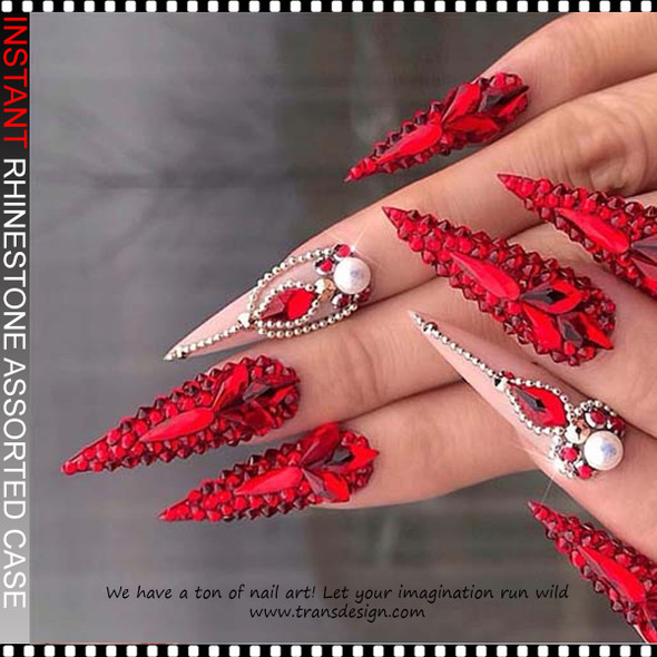 CRYSTAL RHINESTONE Round, Red, 6 Sizes 1440/Case