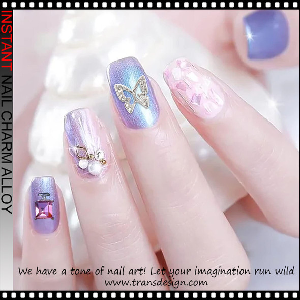 NAIL CHARM Alloy Winter Diamond Perfume Bottle 6/Case