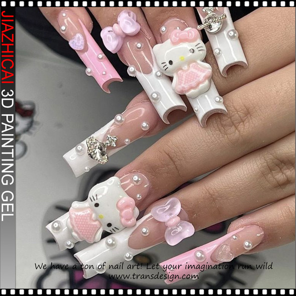 JIAZHICAI 3D Painting Gel Metallic Silver