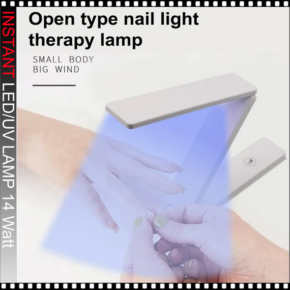 LED NAIL LAMP, Portable, Rechargeable, White, 14 Watt