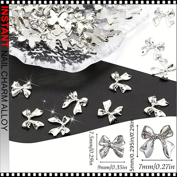 NAIL CHARM ALLOY  2 Styles of Bowknot 12/Case
