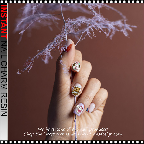 NAIL CHARM RESIN Cartoon Series Decorative Bead 12/Case