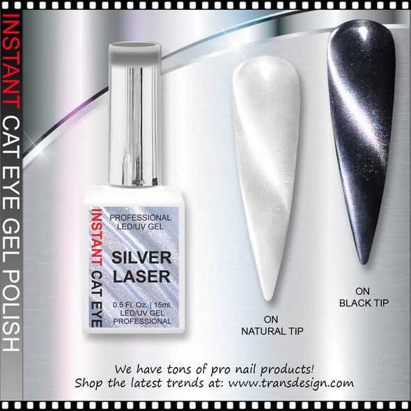 INSTANT CAT EYE GEL Silver Laser 0.5oz.