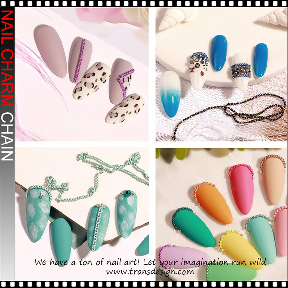 NAIL CHAIN Assorted Color 6/Pack