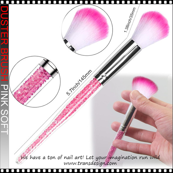 DUSTER BRUSH Pink Soft 7.08" Long 