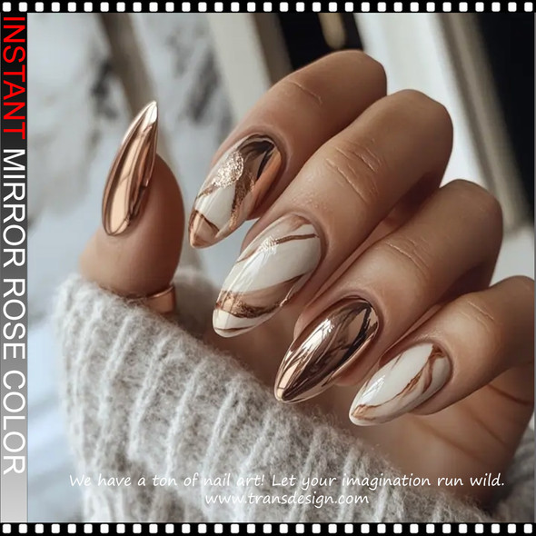 INSTANT HIGH PIGMENT Gel Color, Mirror Rose Gold 0.5oz.