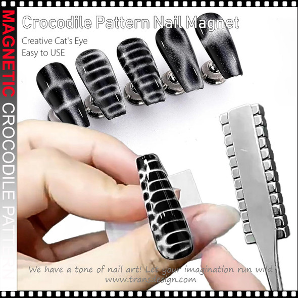 MAGNETIC CAT EYE TOOL – STRONG CROCODILE & WAVE EFFECT, SILVER
