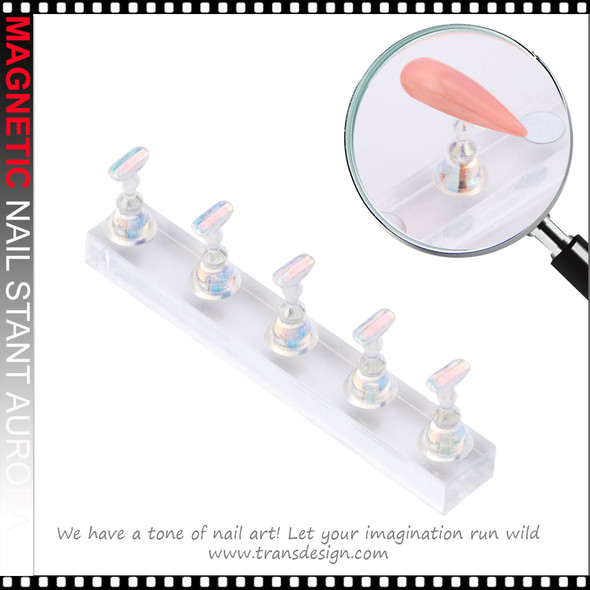MAGNETIC Nail Art Display Aurora Clear 5/Set