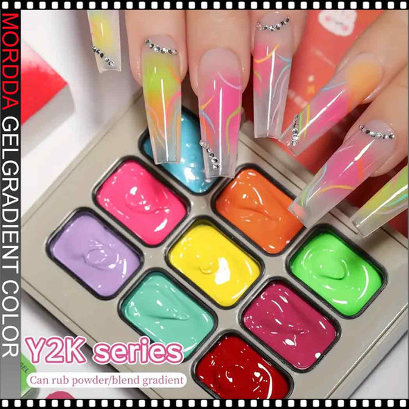 MORDDA Gel Gradient 9 Colors Case  MORDDA Gel Gradient 9 Colors Case