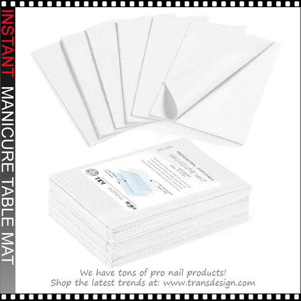 INSTANT Manicure Table Mat, White 13 x 18"  20/Pack INSTANT Manicure Table Mat, White 13 x 18"  20/Pack