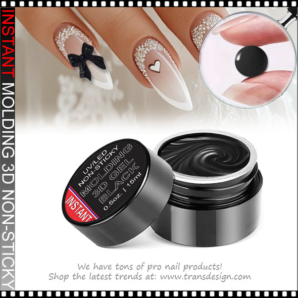 INSTANT MOLDING 3D GEL Non-Sticky, Black 0.5oz.