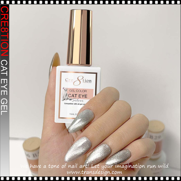 CRE8TION Silver Cat Eye Soak Off Gel 0.5oz CRE8TION Silver Cat Eye Soak Off Gel 0.5oz