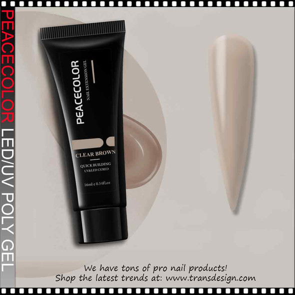 PEACECOLOR Poly Gel Clear Light Taupe 16ml