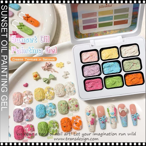 PATTING COLOR GEL Sunset 9 Colors/Case