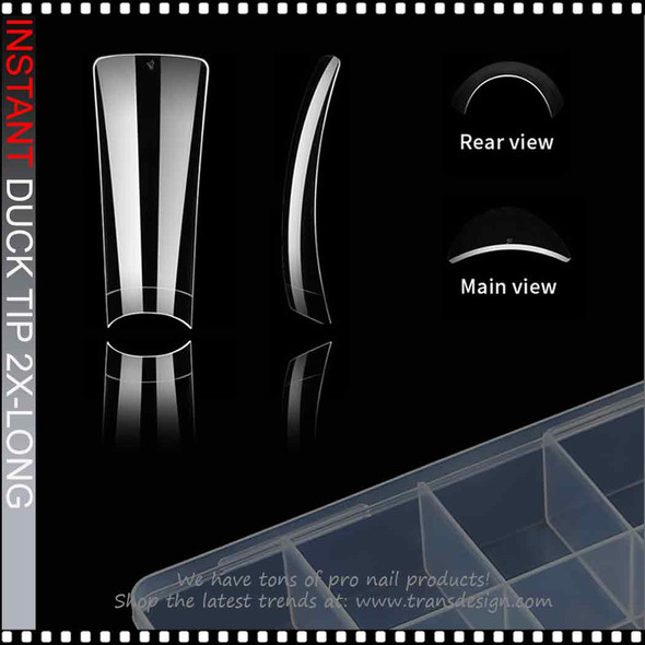 INSTANT TIP Duck, XX-Long, Half Cover, Clear 504/Box #YS-272 INSTANT TIP Duck, XX-Long, Half Cover, Clear 504/Box #YS-272