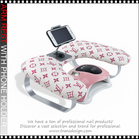 ARMREST U Shape White/Pink LV With Phone Holder