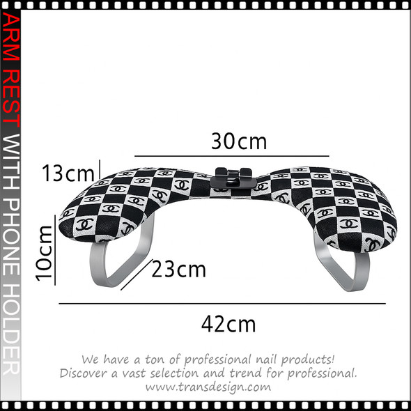 ARMREST U Shape Black/White Channel With Phone Holder