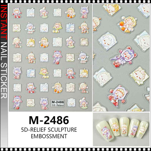 NAIL STICKER 5D SKULLOANDA CUTE BABYs #M-2486