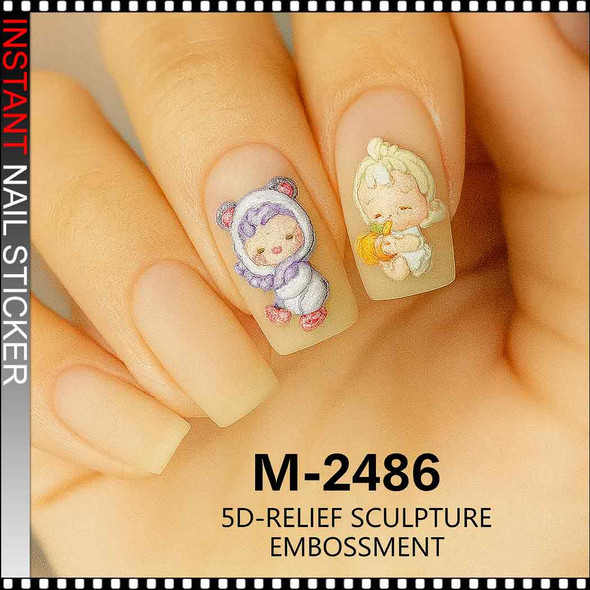 NAIL STICKER 5D SKULLOANDA CUTE BABYs #M-2486