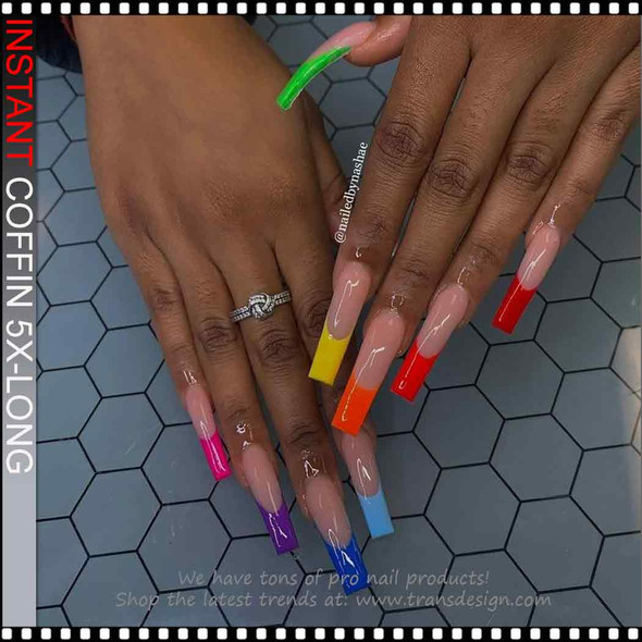 INSTANT COFFIN 5X-LONG, Clear, Straight, Half Cover 180/Case